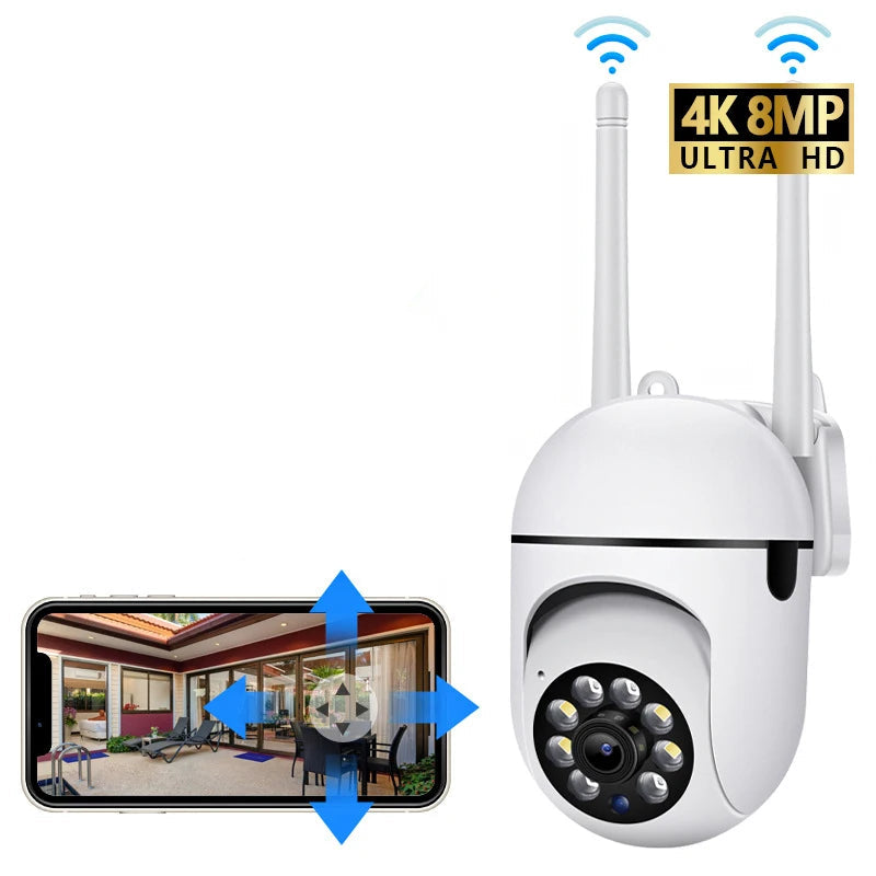 Câmera Dome Wi-Fi 8MP PTZ com Zoom 4x e Áudio HD