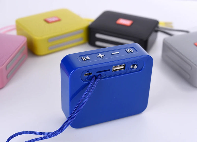 TG166 mini boombox Bluetooth 5.0 com microfone 5 W IPX resistente cartão TF USB mãos livres bateria 500 mAh para música sem complicação