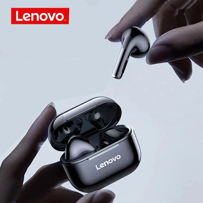 Lenovo LP40 TWS Bluetooth 5.0 estéreo com microfone case USB C resistentes à água leves para jogos chamadas e música diária