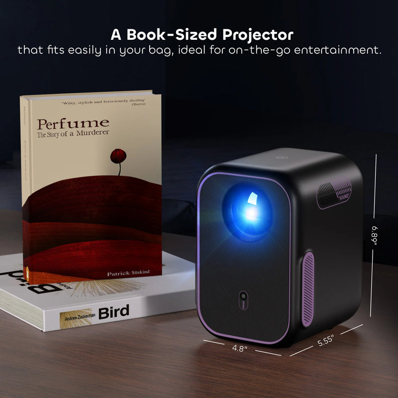 Projetor inteligente portátil 1080P Full HD NOTHINGPROJECTOR NP25001 com Google TV Netflix Prime Dolby Audio Wi-Fi e Bluetooth