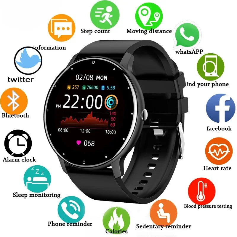 Smartwatch LIGE ZL02 Tela AMOLED 1.28” Bluetooth 5.2, À Prova d’Água e Saúde Feminina Integrada