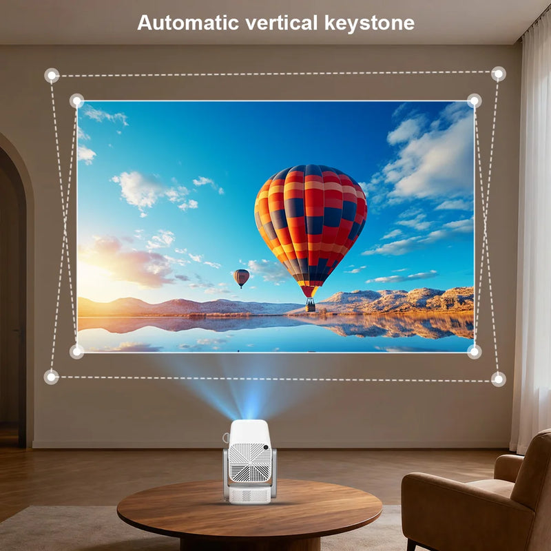 Projetor ThundeaL TD80 Pro 1080P nativo, 750 ANSI, Android 13, Wi-Fi 6 5G, Bluetooth 5.0, foco elétrico e keystone automático, até 120"