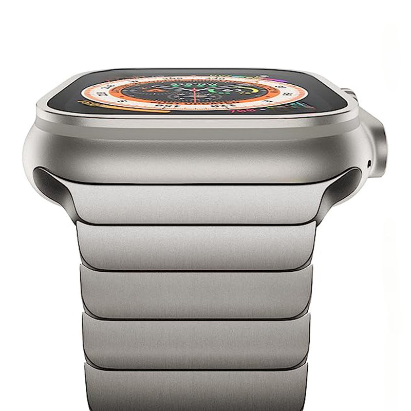 Pulseira Aço Inox Apple Watch Ultra com Fecho Luxo