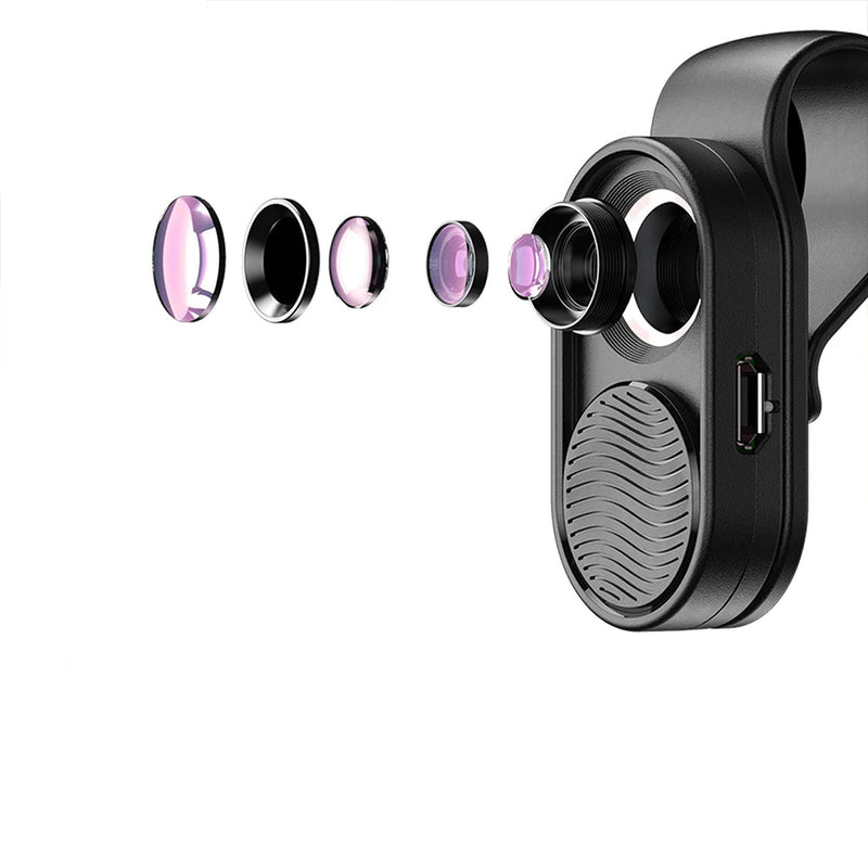 Microscópio Portátil APEXEL 100x para Celular