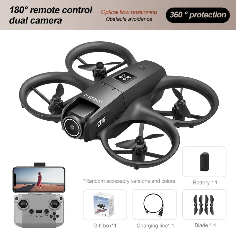 Drone D16 Mini GPS 8K com Retorno e Posição Precisa