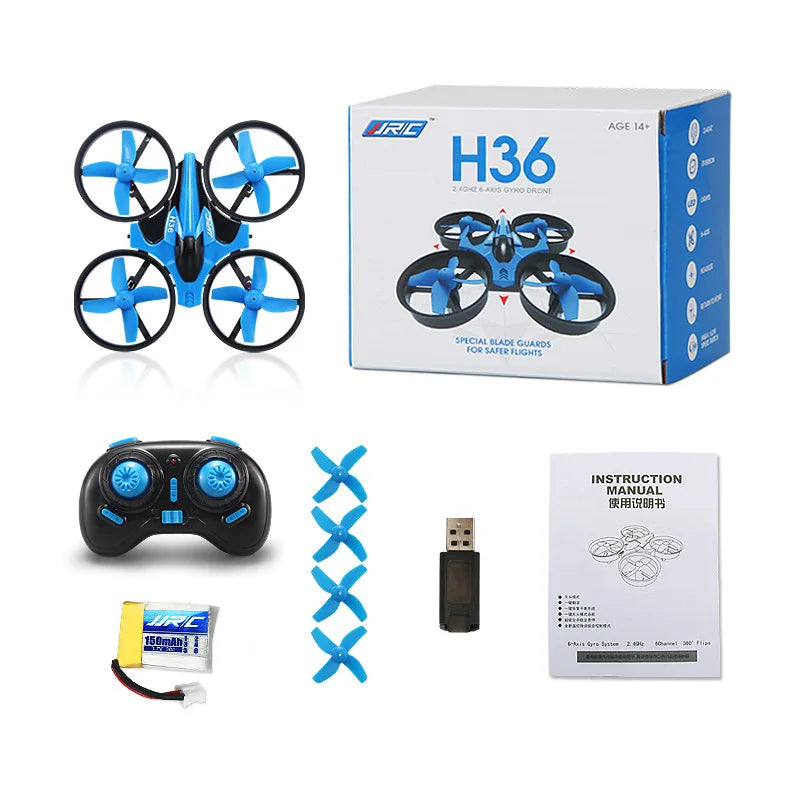 Mini Drone JJRC H36 com Flips 360° e Proteção de Hélice