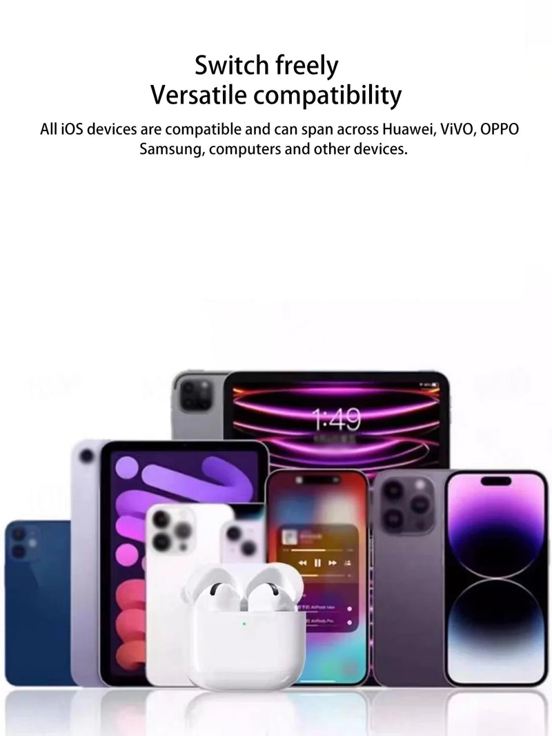 Air Pro TWS com ANC e modo transparência Bluetooth 5.3 armadura balanceada gestos touch Siri Android iPhone estojo compacto