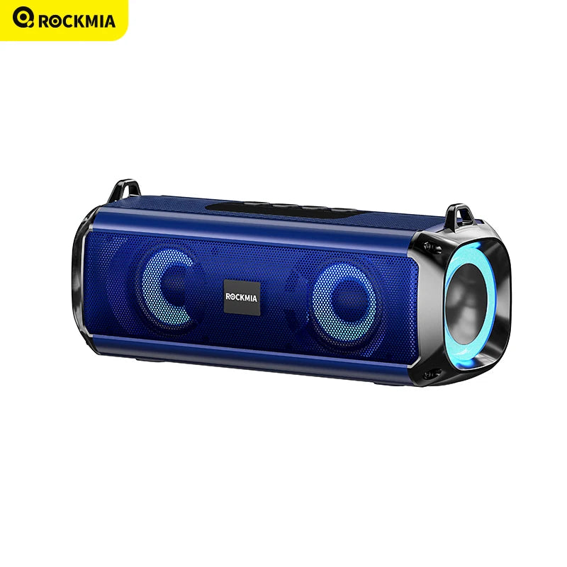 Rockmia EBS-045 Bluetooth 5.0 com luzes RGB TWS 10 W microfone leitor USB TF alça de ombro graves reforçados para festa e lazer