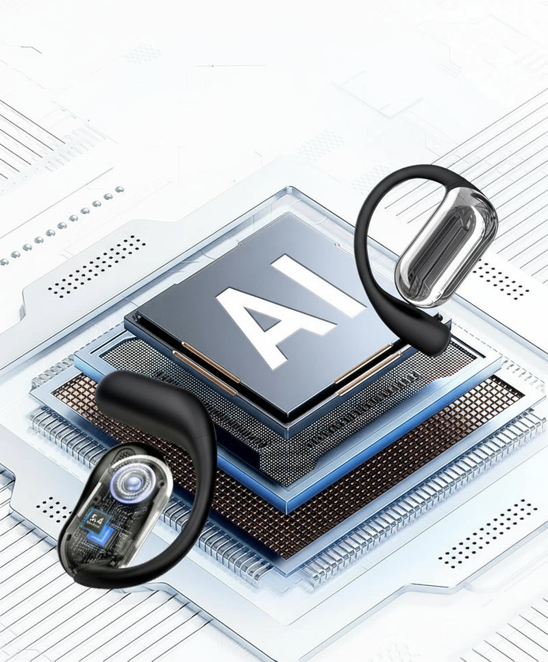 UYUXIO fones tradutor AI em tempo real com 144 idiomas 60 h de uso OWS Bluetooth carregamento sem fio app e ANC para negócios