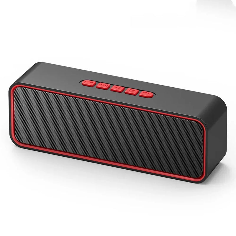 Caixa de som Bluetooth 5.0 com subwoofer portátil 2x6 W bateria 1500 mAh USB TF AUX microfone viva voz para casa carro e camping