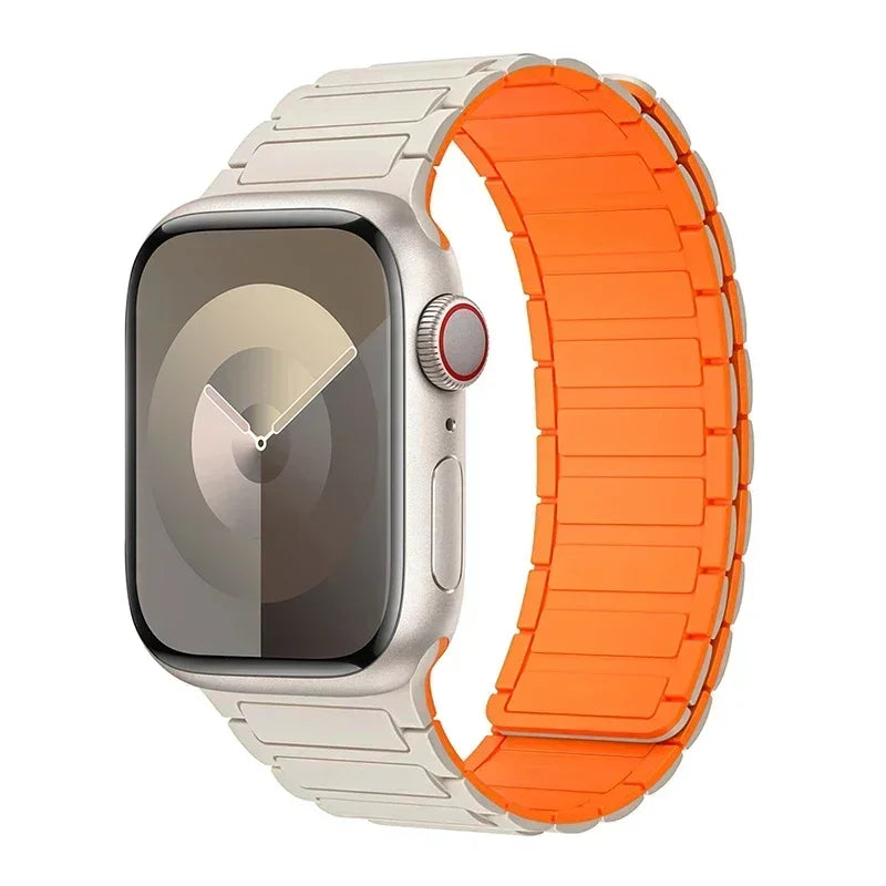 Pulseira Magnética Silicone Apple Watch Confortável