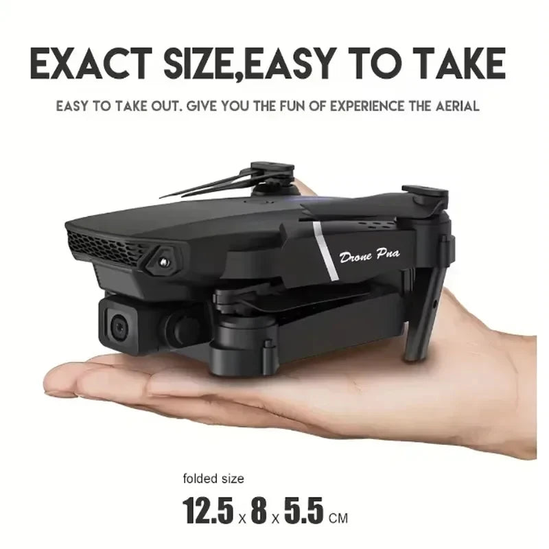 Drone E88 Pro com câmera 4K 1080p FPV WiFi dobrável estabilidade por altitude hold e voo criativo por trajetórias