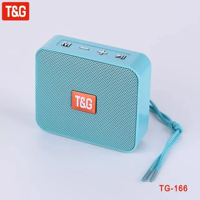 TG166 mini boombox Bluetooth 5.0 com microfone 5 W IPX resistente cartão TF USB mãos livres bateria 500 mAh para música sem complicação