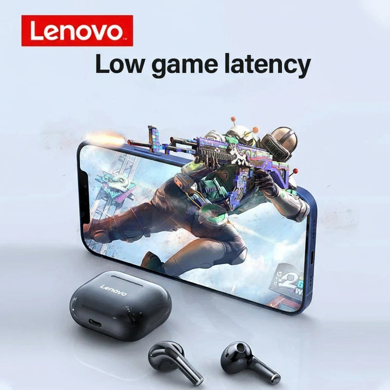 Lenovo LP40 TWS Bluetooth 5.0 estéreo com microfone case USB C resistentes à água leves para jogos chamadas e música diária