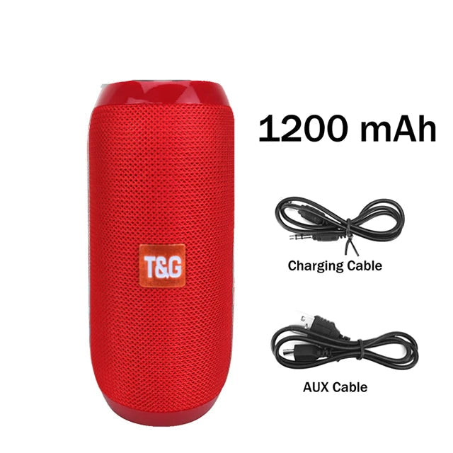 T&G TG117 Caixa Bluetooth 5.3 IPX com Rádio e Cartão TF