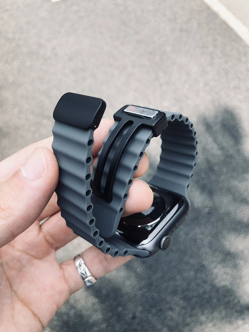 Pulseira Oceano Esportiva Silicone Apple Watch Ultra