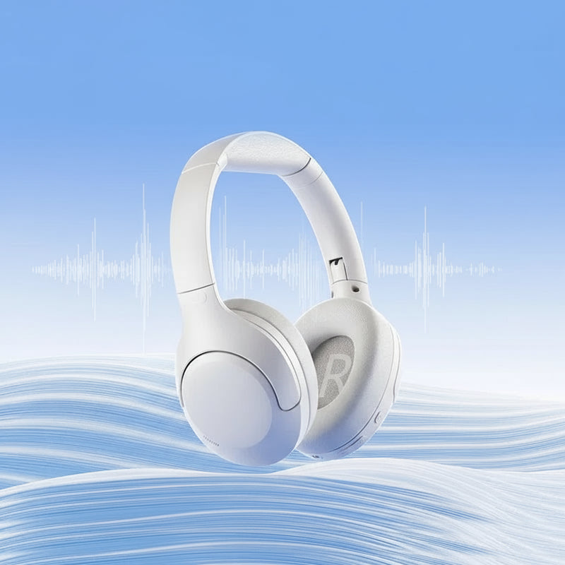 QCY H3 Lite over ear com ANC Bluetooth 5.3 60 h de bateria conforto memória espuma conexão dupla e modo com fio