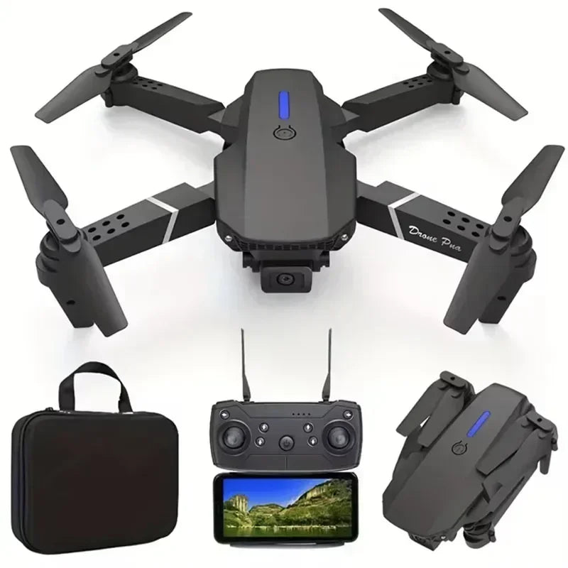 Drone E88 Pro 4K FPV Dobrável com Três Velocidades