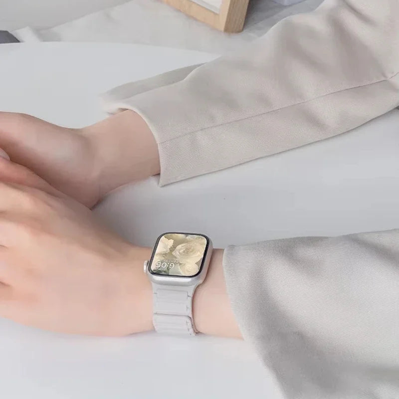 Pulseira Silicone Magnética Apple Watch Ultra e Series