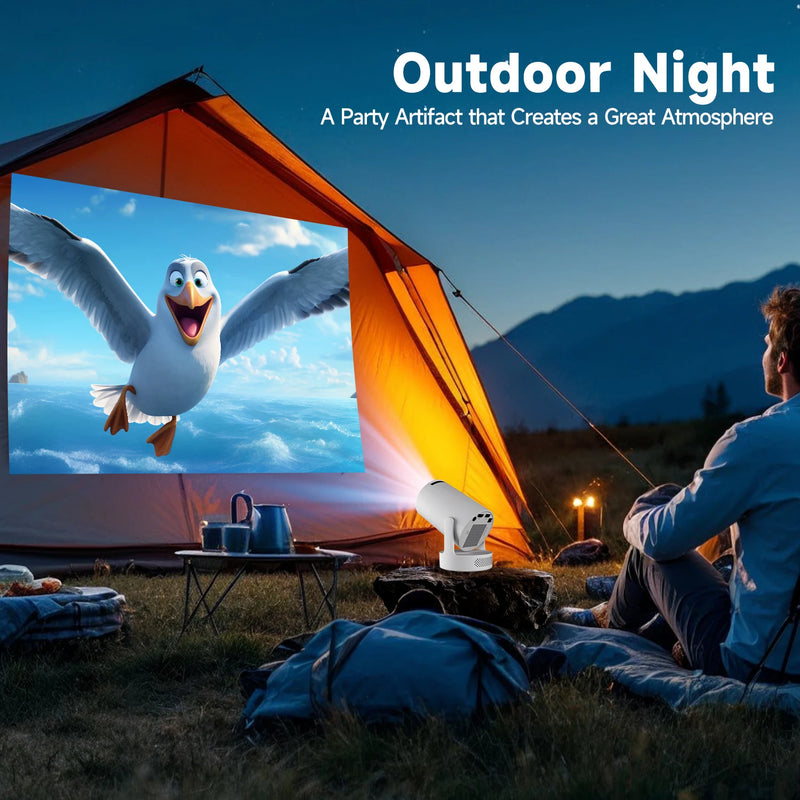 Projetor portátil Magcubic HY300 Pro+ com Android 11 Wi-Fi6 290 ANSI lumens suporte 4K e tela até 200 polegadas para cinema em casa