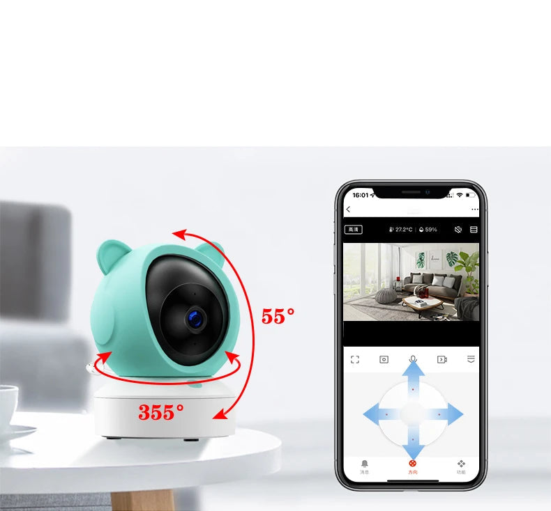 Câmera Tuya C14A Wi-Fi 2K com Interfone e Visão Noturna