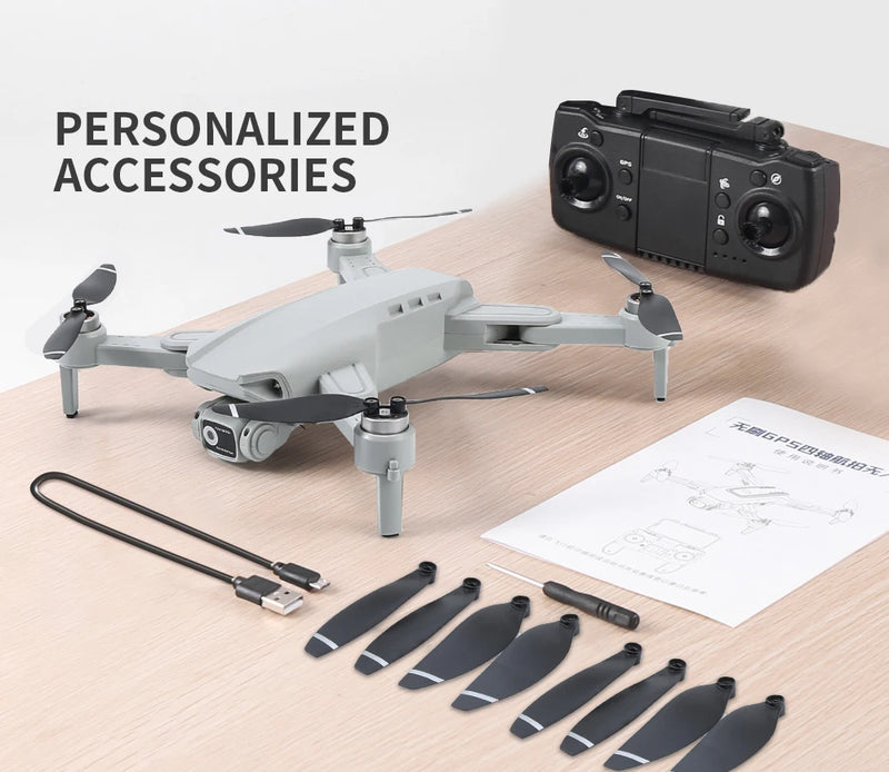 Drone L900 Pro com motores brushless GPS 4K ESC 90 graus 5G WiFi 28 minutos até 1200 m retorno automático follow me e orbit