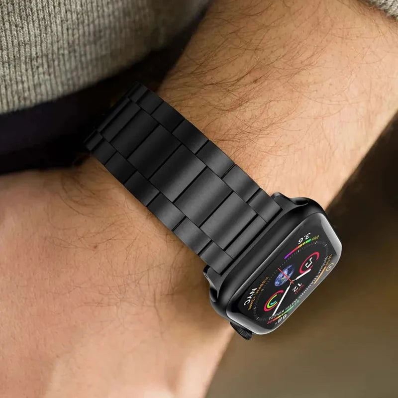 Pulseira Aço Inox Apple Watch com Ajuste de Elos