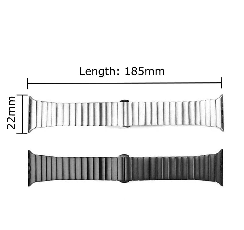 Pulseira Aço Inox Apple Watch Ultra com Fecho Luxo