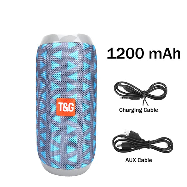 T&G TG117 Caixa Bluetooth 5.3 IPX com Rádio e Cartão TF