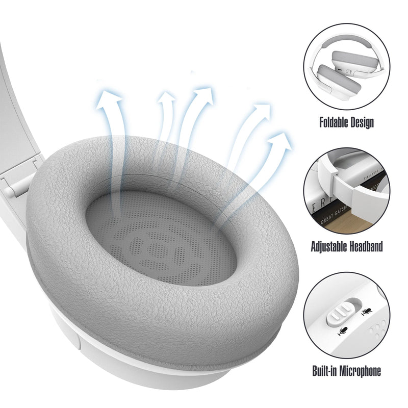 Sunpanda over ear Bluetooth 5.3 leve e dobrável com microfone som equilibrado conforto diário e bateria de longa duração