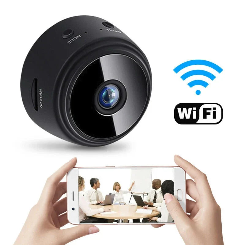Câmera Mini Wi-Fi 1080p com Visão Colorida e Gravação