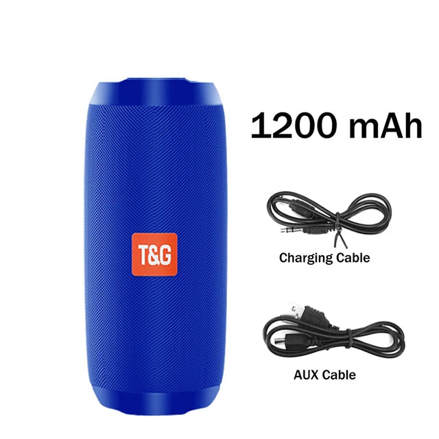 T&G TG117 Caixa Bluetooth 5.3 IPX com Rádio e Cartão TF