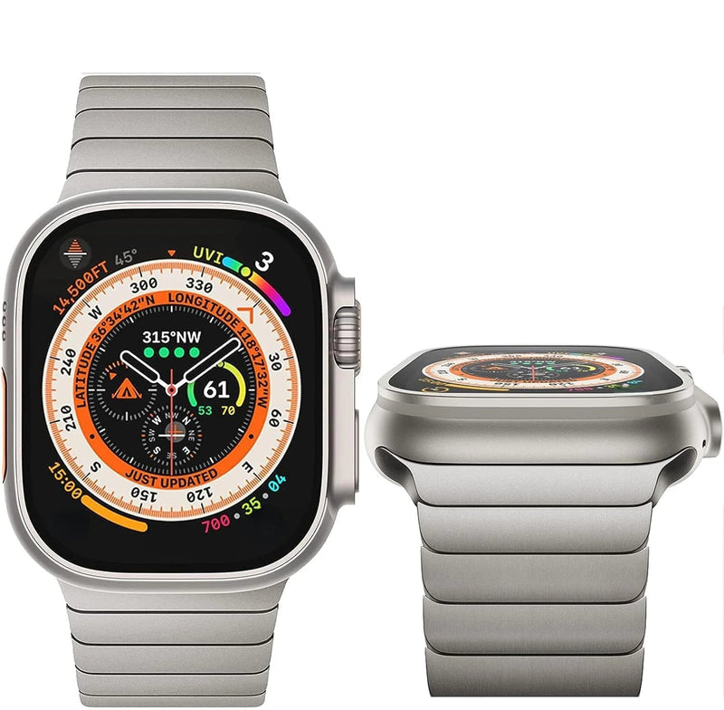 Pulseira Aço Inox Apple Watch Ultra com Fecho Luxo