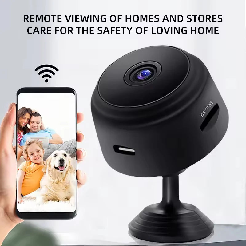 A9 mini câmera 1080p Wi-Fi para visualização remota com monitoramento discreto e visão noturna para segurança residencial