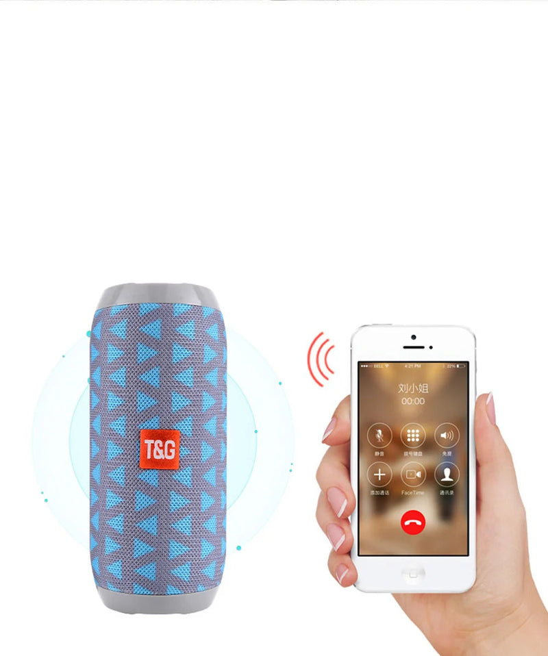 T&G TG117 Caixa Bluetooth 5.3 IPX com Rádio e Cartão TF