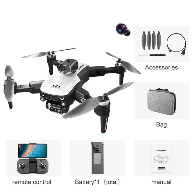 Drone S2S Mini GPS 8K com EIS e Evitador de Obstáculos