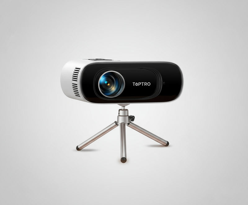 TOPTRO TR26 mini projetor 720p com suporte 1080P, ~300 ANSI, auto keystone, Wi-Fi e Bluetooth, até 200"