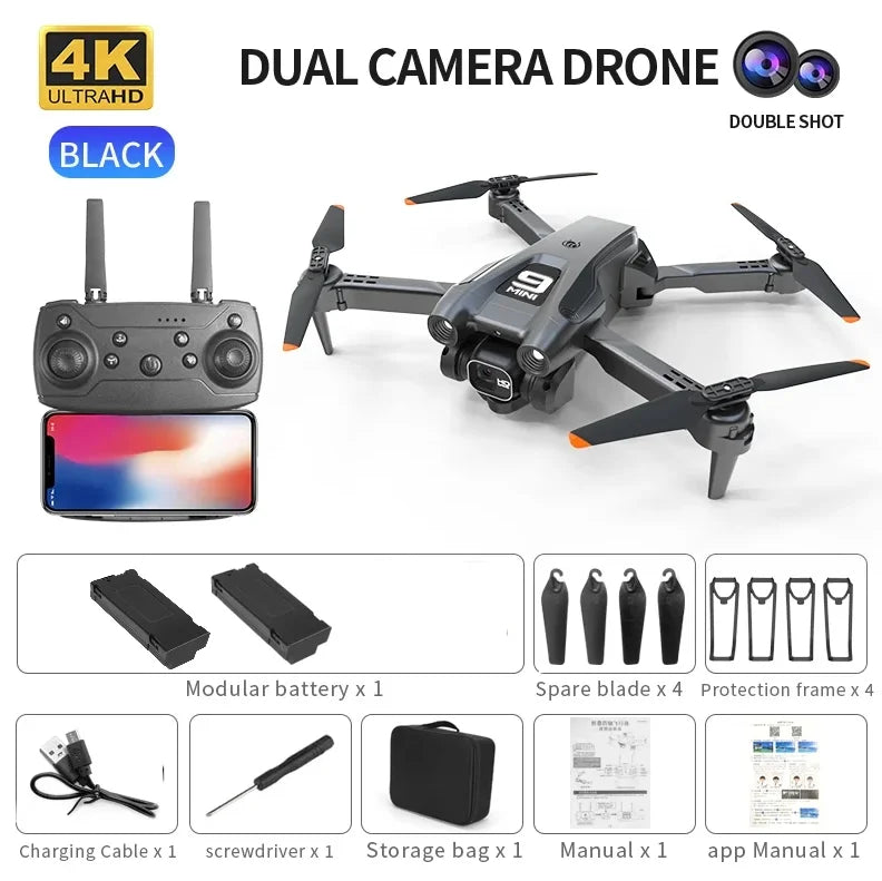 Drone 4K Wi-Fi FPV Brushless com Altitude e Luzes LED