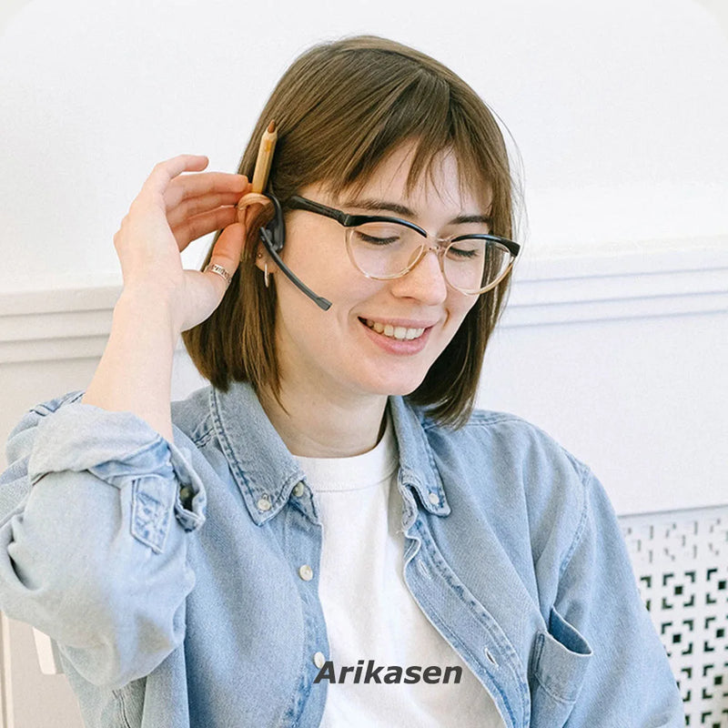 Headset open-ear com microfone de haste ENC Bluetooth 5.3 leve conforto dia todo para caminhoneiros escritório e call center