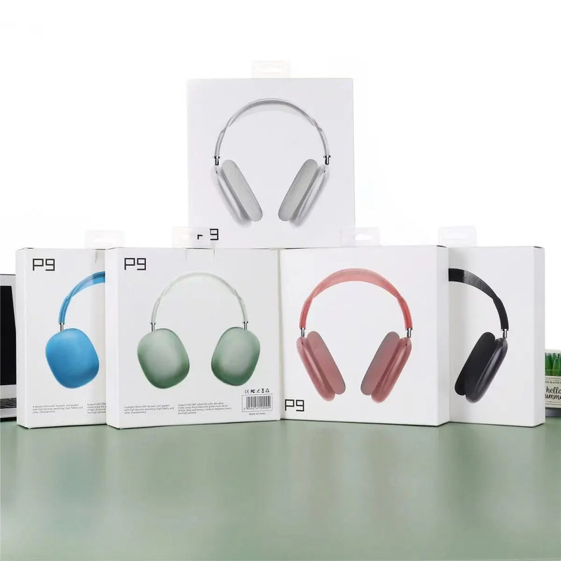 P9 fone Bluetooth over ear com microfone conforto para esportes e jogos conexão estável controles completos som envolvente para o dia a dia