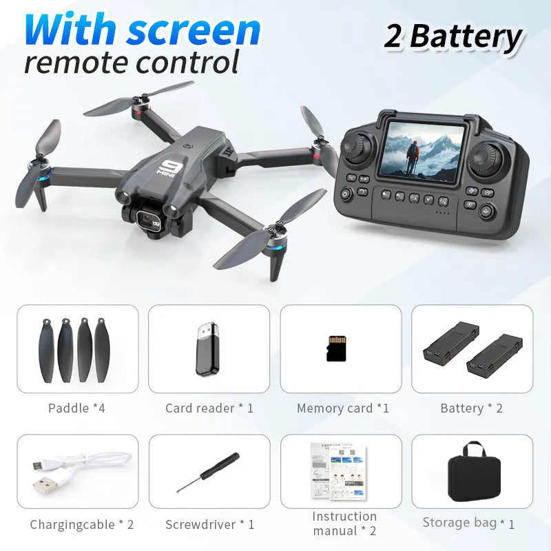 Drone 4K Wi-Fi FPV Brushless com Altitude e Luzes LED