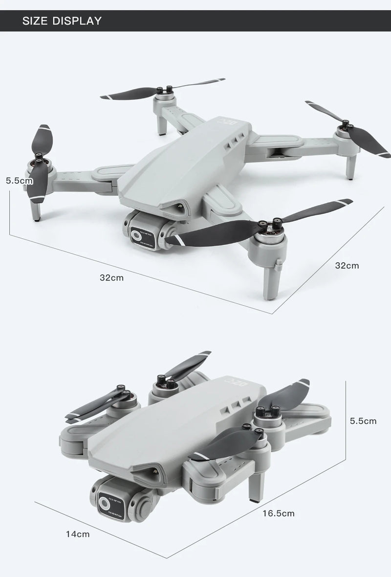 Drone L900 Pro com motores brushless GPS 4K ESC 90 graus 5G WiFi 28 minutos até 1200 m retorno automático follow me e orbit