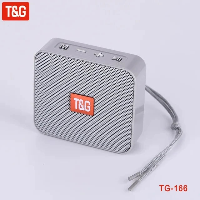 TG166 mini boombox Bluetooth 5.0 com microfone 5 W IPX resistente cartão TF USB mãos livres bateria 500 mAh para música sem complicação