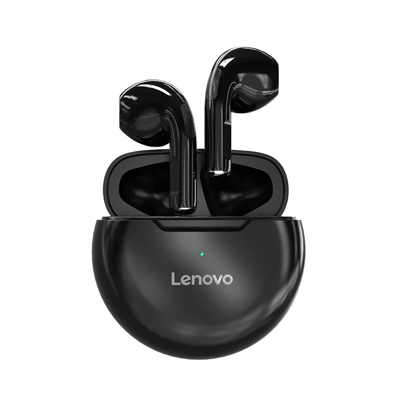 Lenovo HT38 TWS mini Bluetooth 5.1 drivers 13 mm estéreo 9D case compacta microfone controles de volume leve para uso diário