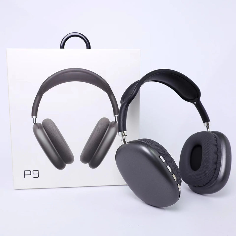 P9 fone Bluetooth over ear com microfone conforto para esportes e jogos conexão estável controles completos som envolvente para o dia a dia