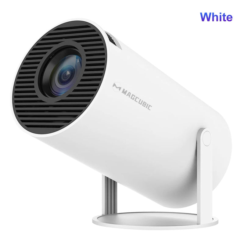 Projetor portátil Magcubic HY300 Pro+ com Android 11 Wi-Fi6 290 ANSI lumens suporte 4K e tela até 200 polegadas para cinema em casa