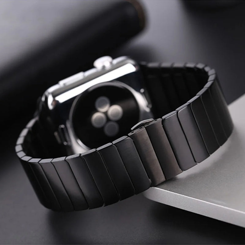 Pulseira Link Bracelet Aço Inox Apple Watch Luxuosa