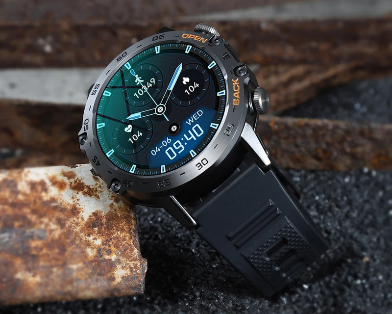 Smartwatch MEVADEN MD52 Aço Inoxidável, Tela 1.39” Chamadas Bluetooth e 100+ Modos Esportivos