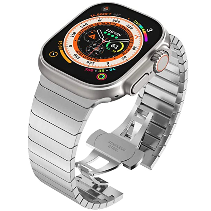 Pulseira Link Bracelet Aço Inox Apple Watch Luxuosa