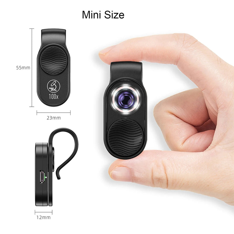 Microscópio Portátil APEXEL 100x para Celular